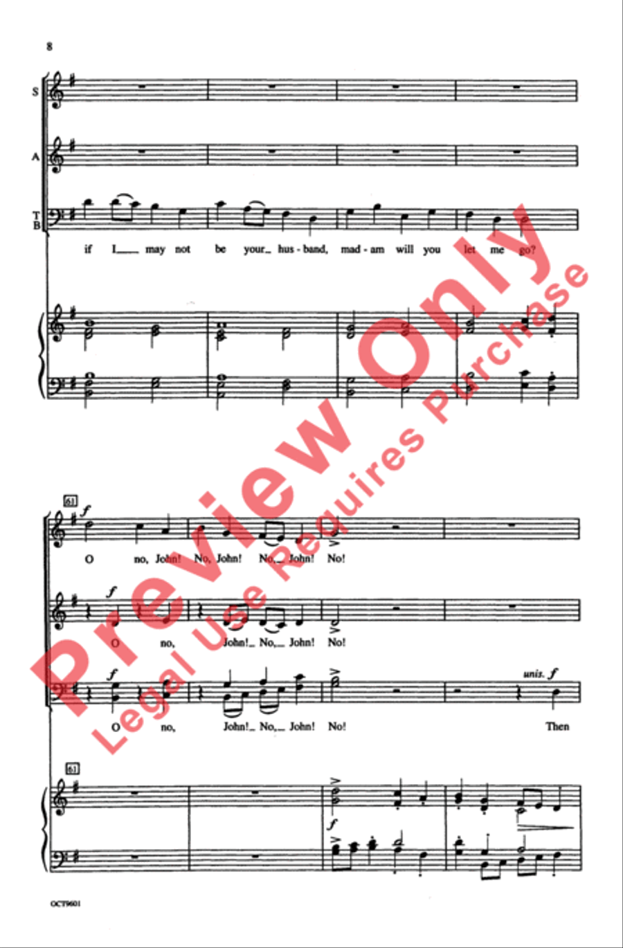 O No, John! O No, John! Choir scores gallery preview page 7