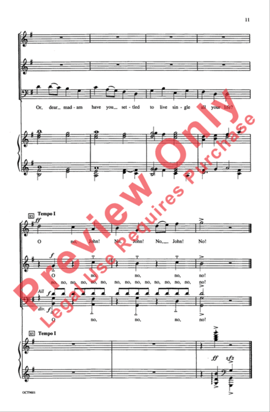 O No, John! O No, John! Choir scores gallery preview page 10