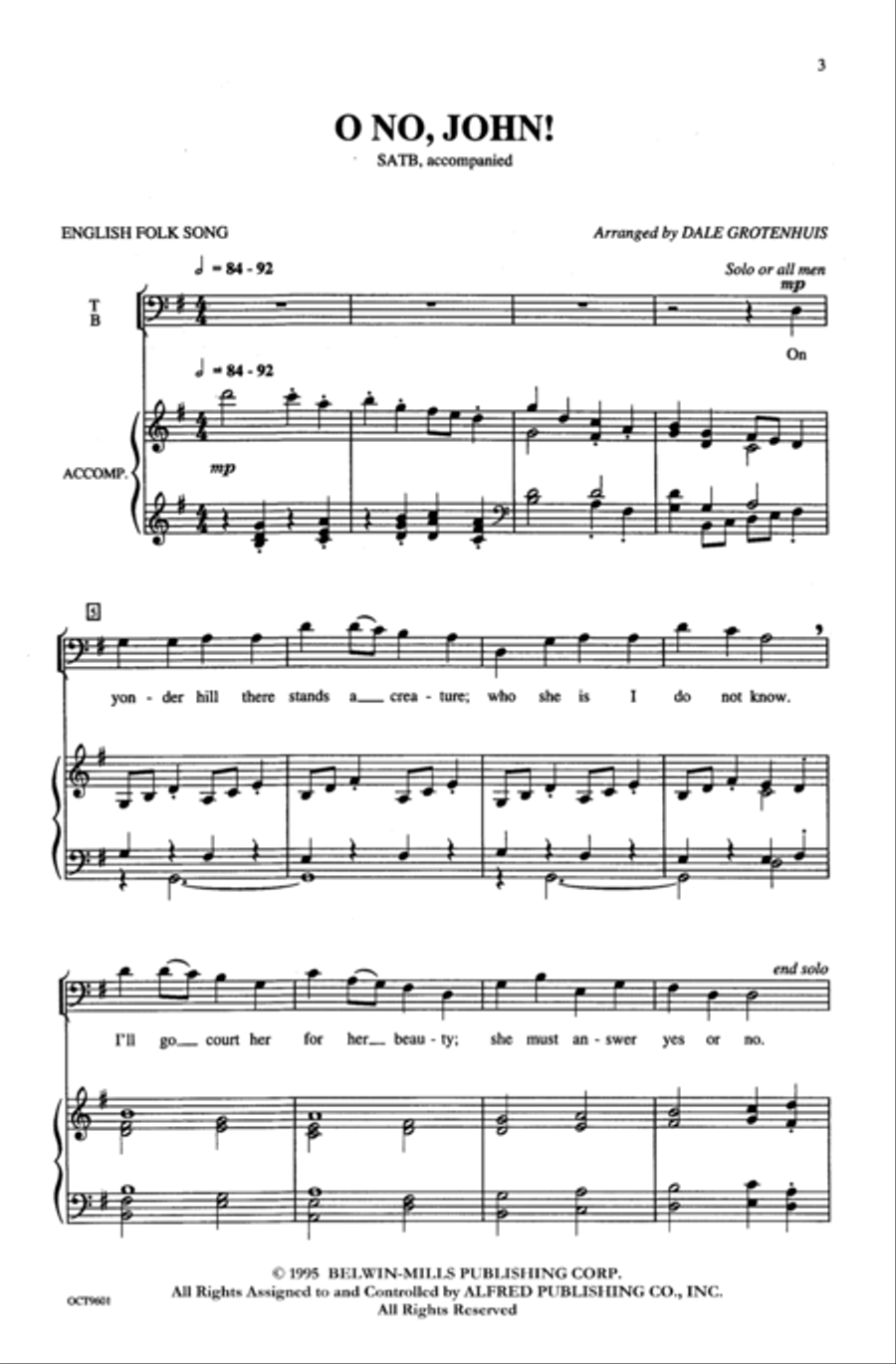 O No, John! O No, John! Choir scores gallery preview page 12