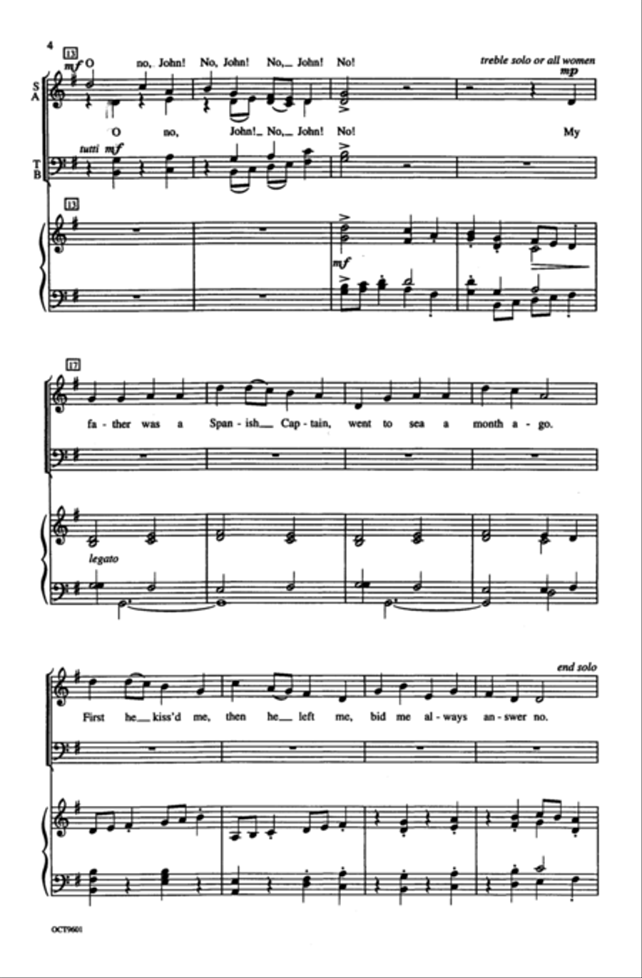 O No, John! O No, John! Choir scores gallery preview page 13