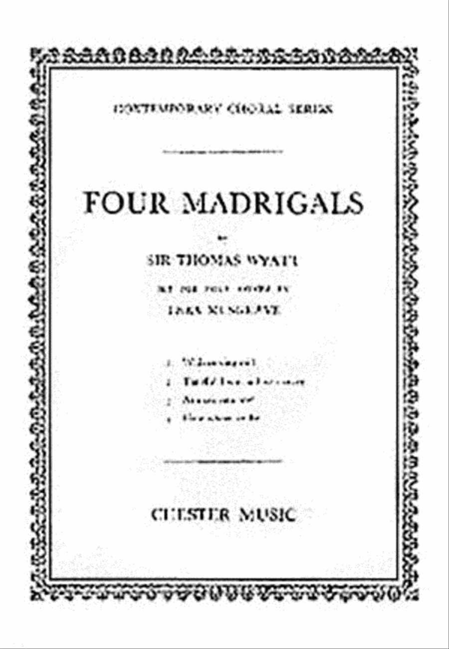 Four Madrigals Four Madrigals 4-Part scores gallery preview page 1