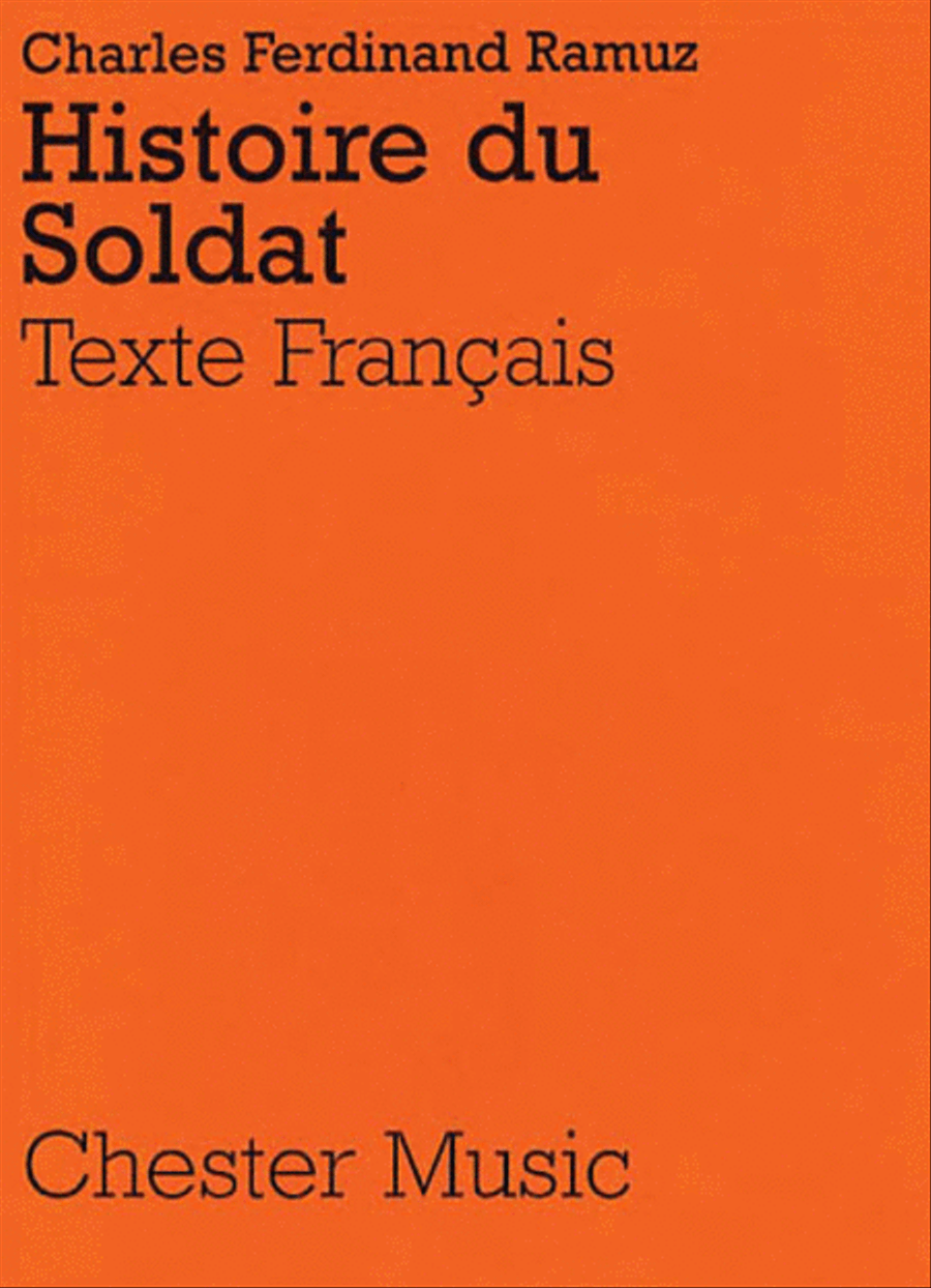 Histoire Du Soldat (French Libretto) by Igor Stravinsky Libretti - Sheet Music