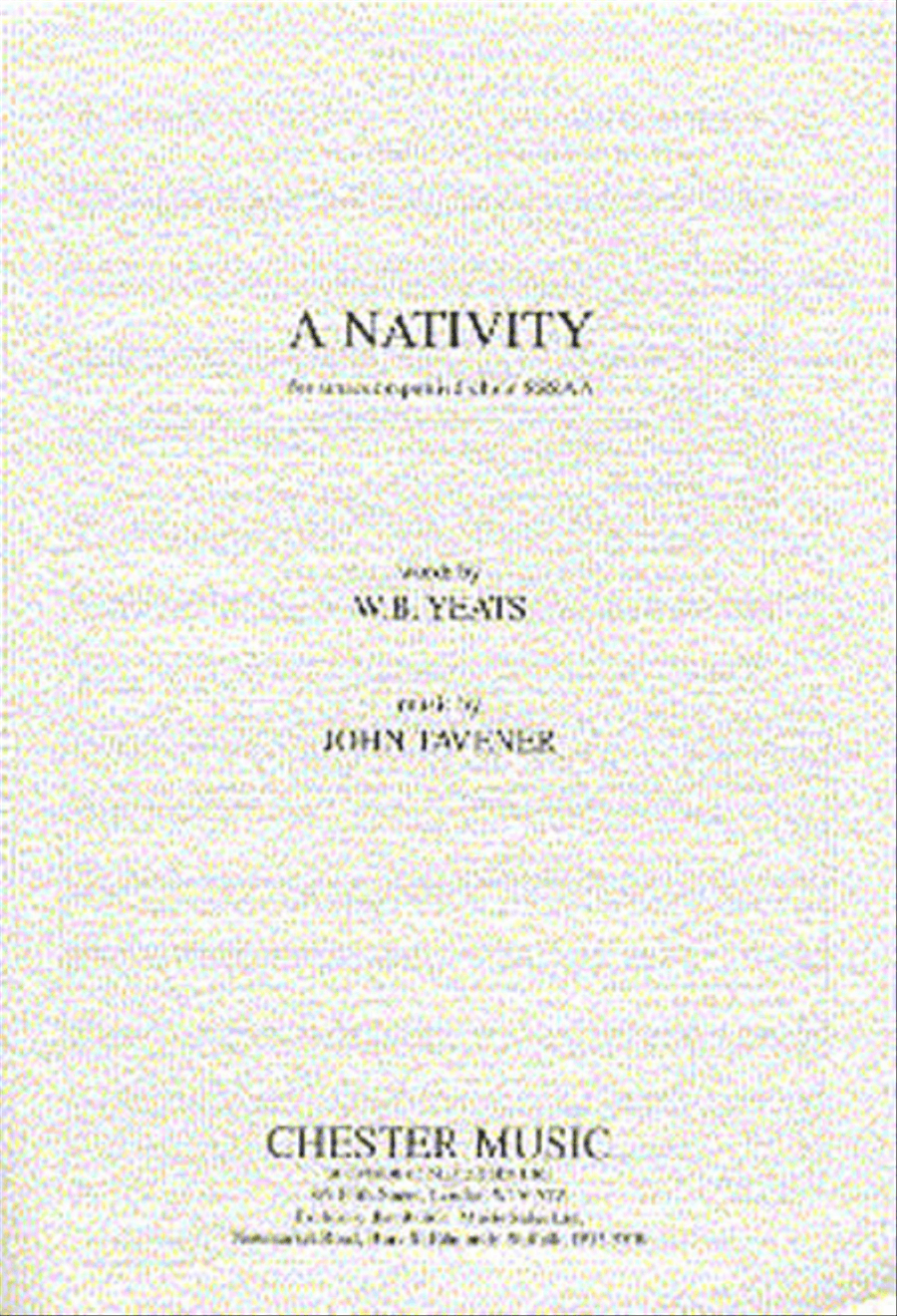 A Nativity A Nativity A Cappella scores gallery preview page 1