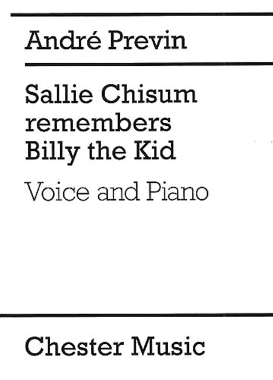 Sallie Chisum Remembers Billy the Kid Voice scores gallery preview page 1