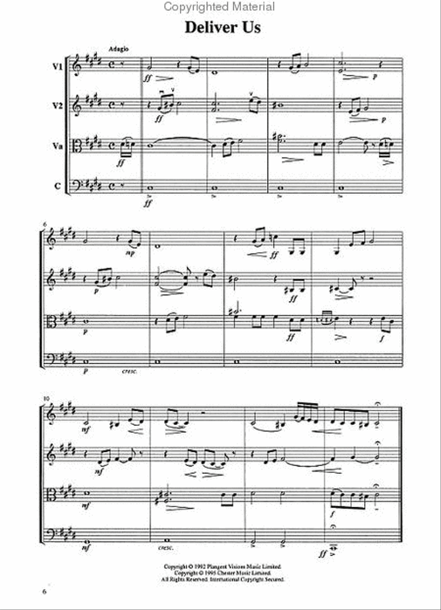 Elvis Costello & the Brodsky Quartet – The Juliet Letters Cello scores gallery preview page 2