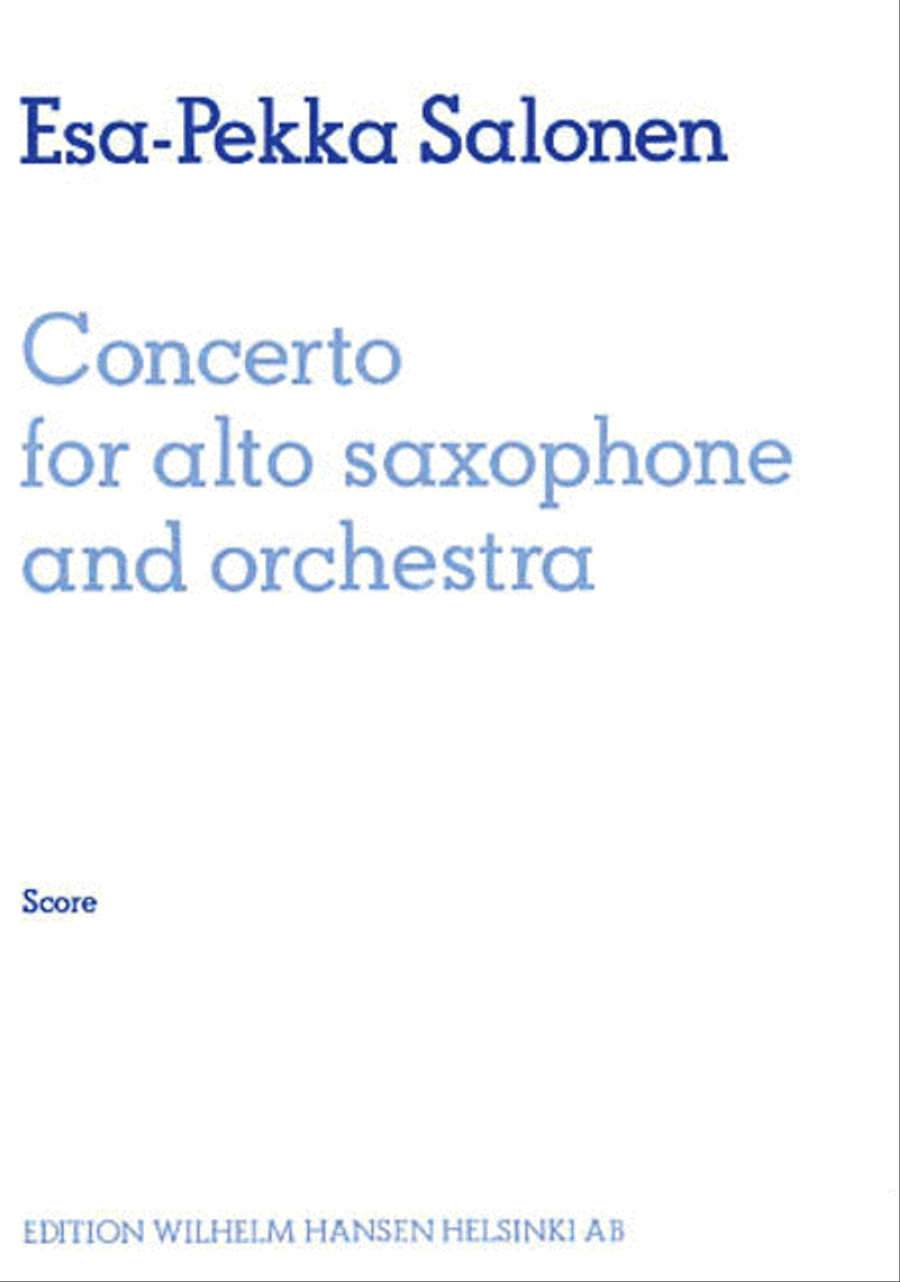 Concerto for Alto Saxophone and Orchestra Orchestra scores gallery preview page 1