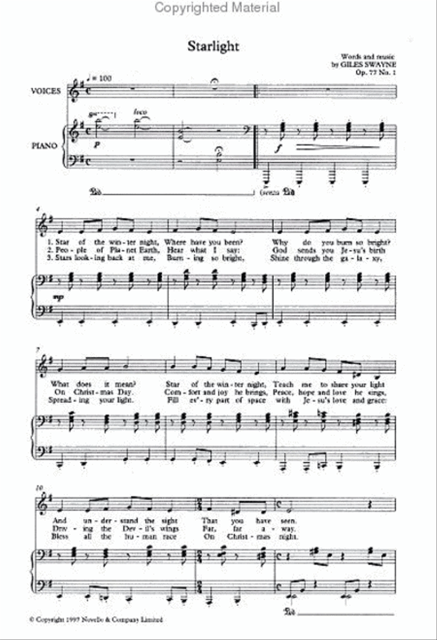 Four Christmas Carols, Op. 77 4-Part scores gallery preview page 2
