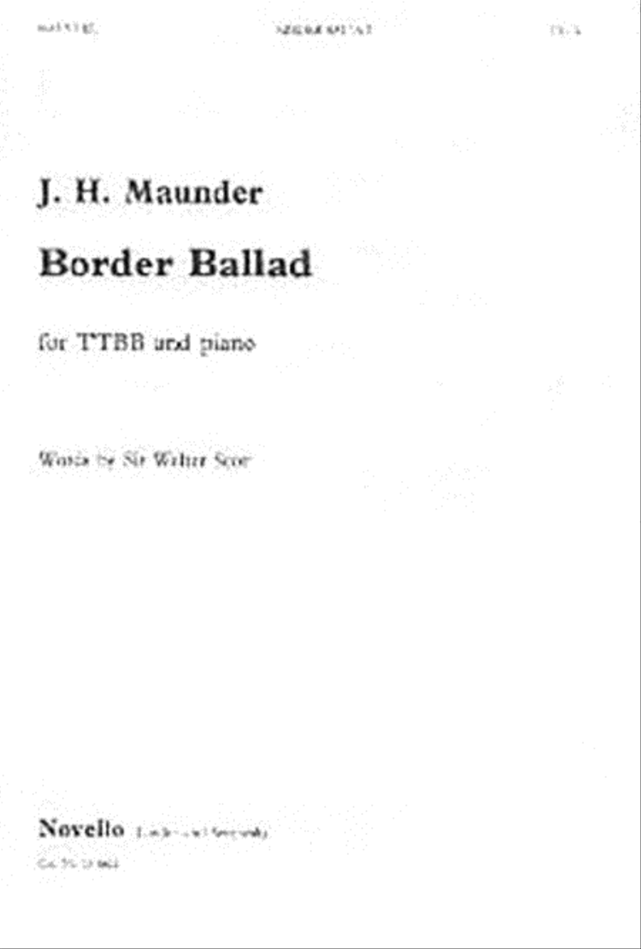 Border Ballad Border Ballad TTBB scores gallery preview page 1