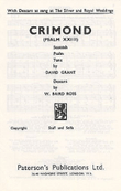 David Grant: Crimond (Psalm 23)
