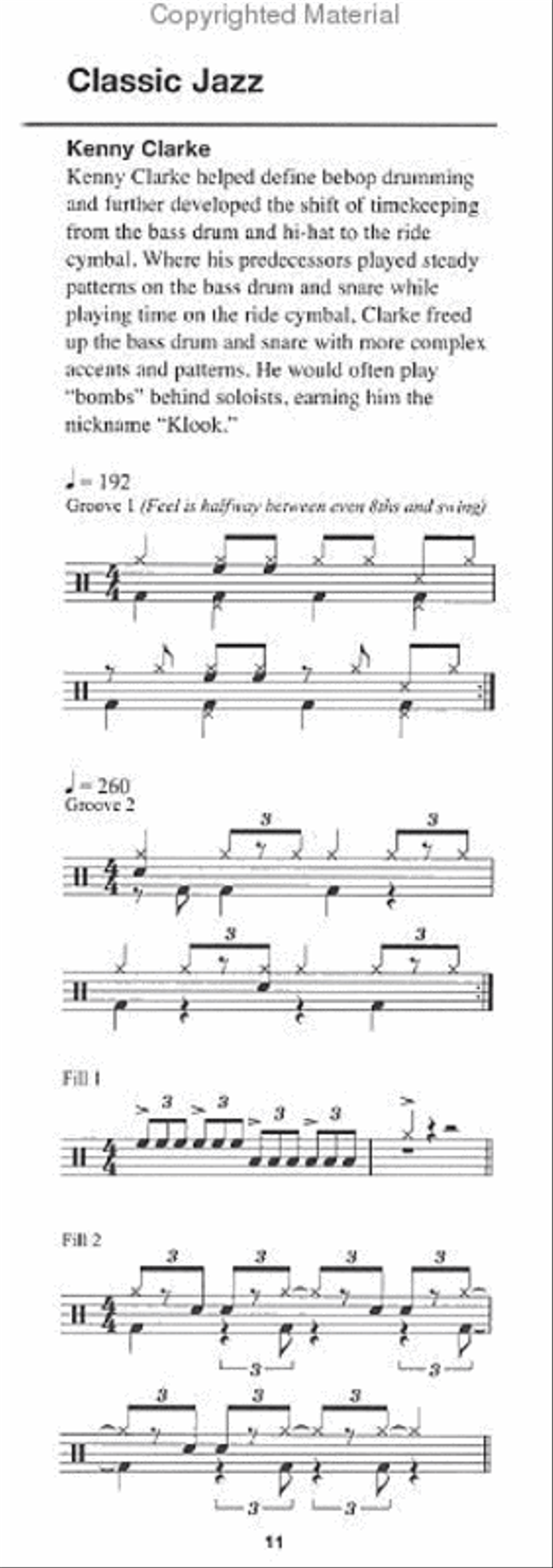 The Stick Bag Book of Jazz, Funk and Fusion Drums scores gallery preview page 2