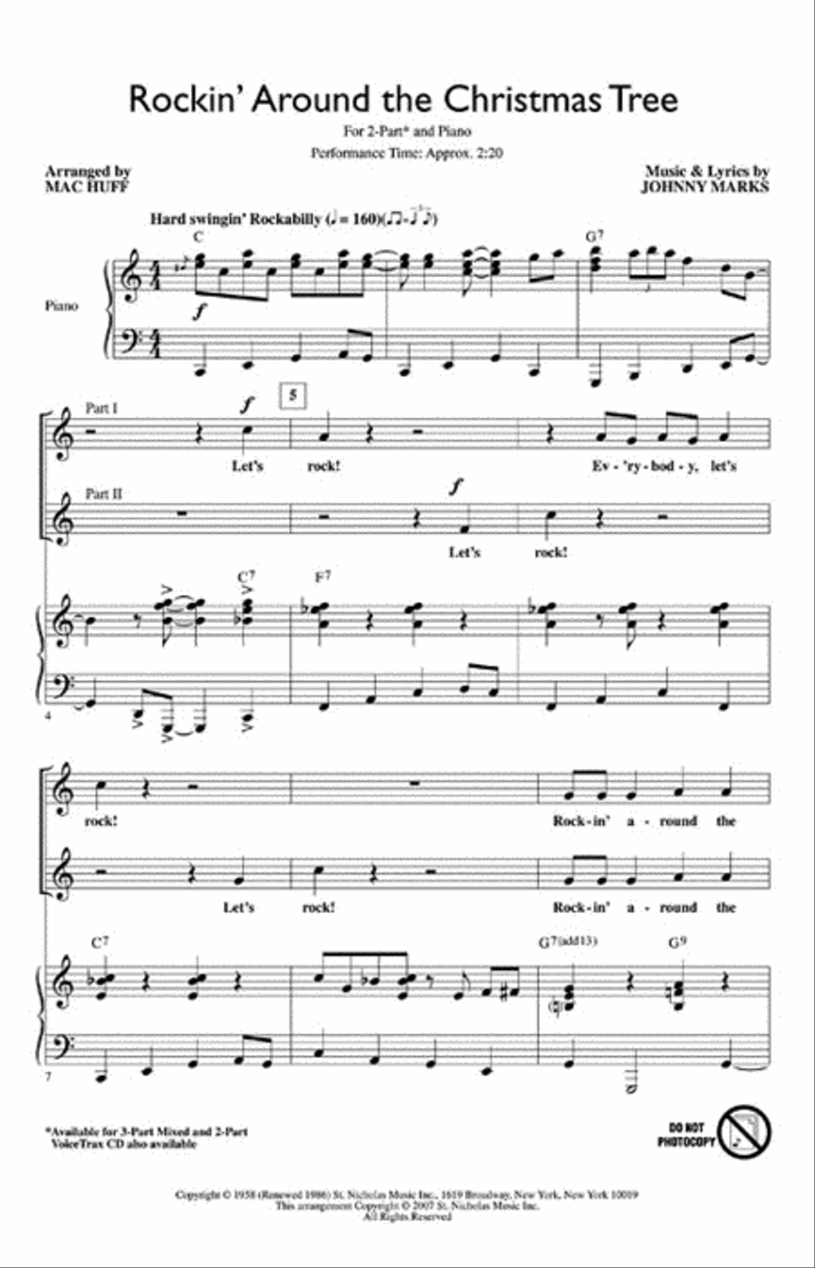 Rockin' Around the Christmas Tree 2-Part scores gallery preview page 2