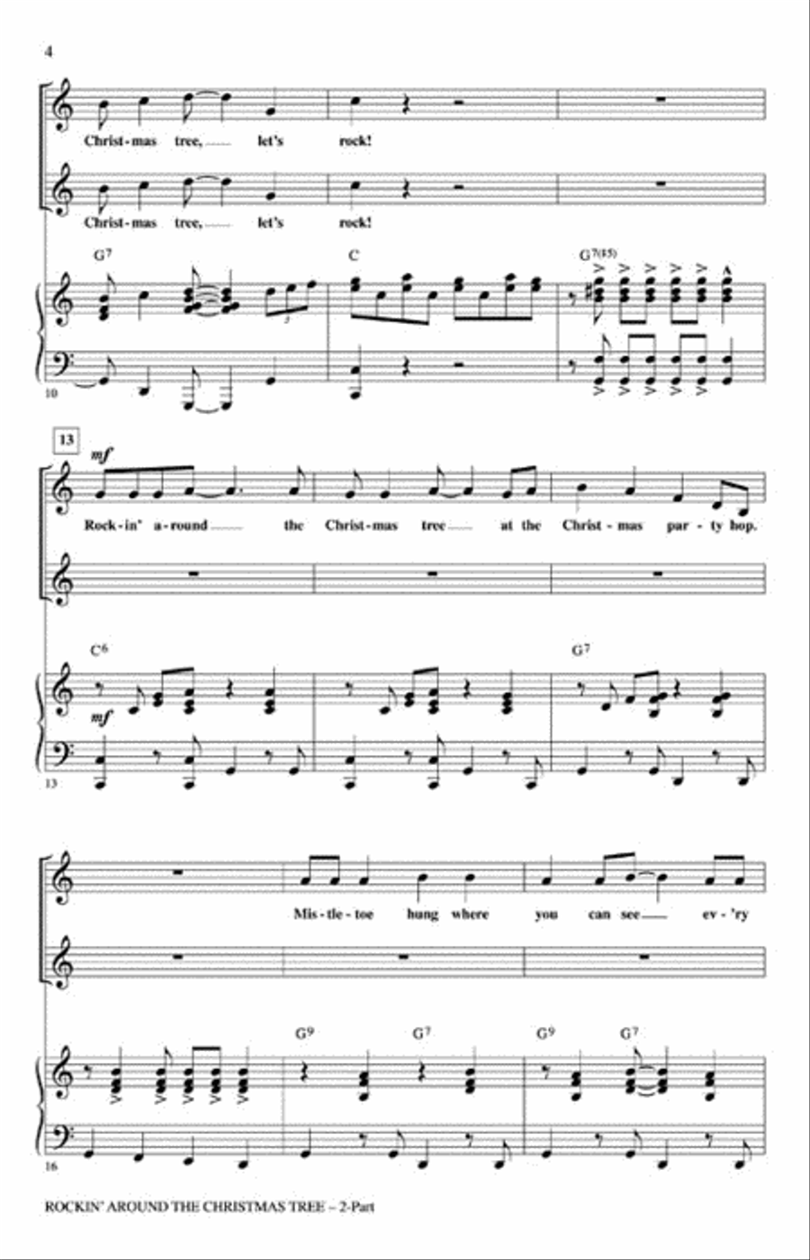 Rockin' Around the Christmas Tree 2-Part scores gallery preview page 3