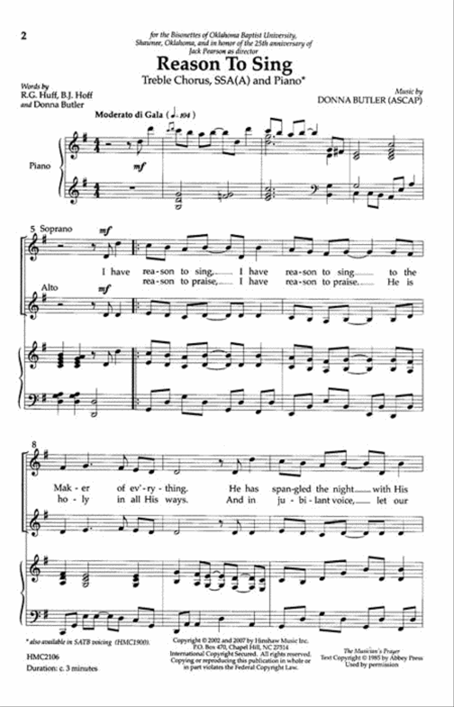 Reason to Sing Choir scores gallery preview page 2