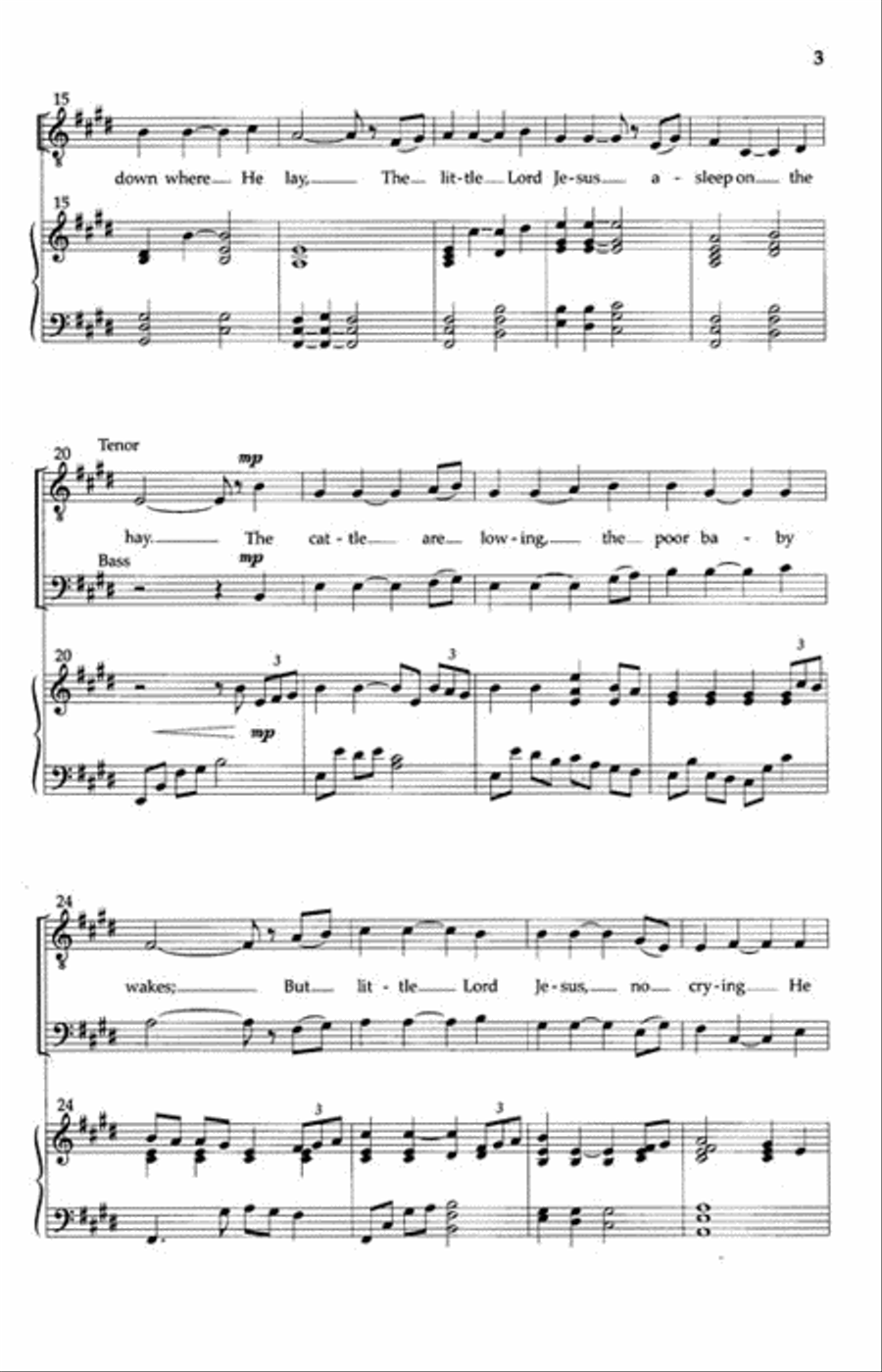 Away In The Manger Away In The Manger TTBB scores gallery preview page 3