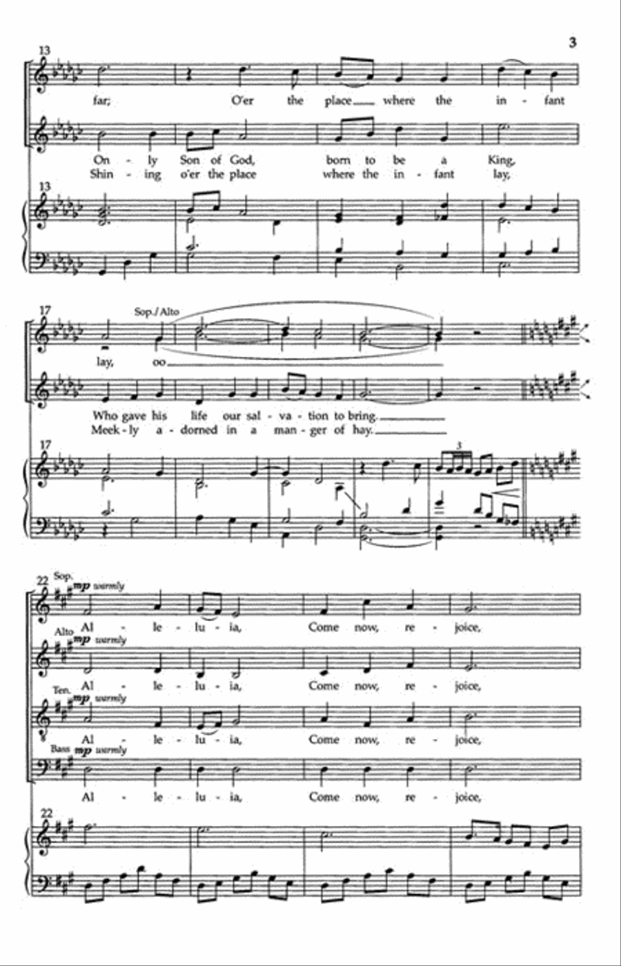 Once in Bethlehem Once in Bethlehem 4-Part scores gallery preview page 3