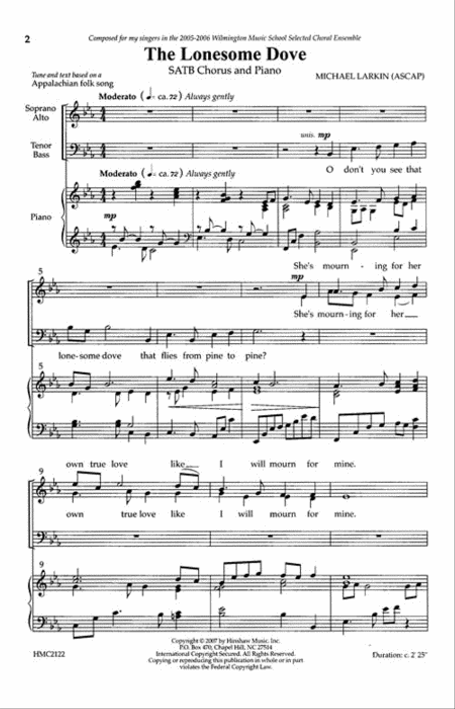 The Lonesome Dove The Lonesome Dove 4-Part scores gallery preview page 2