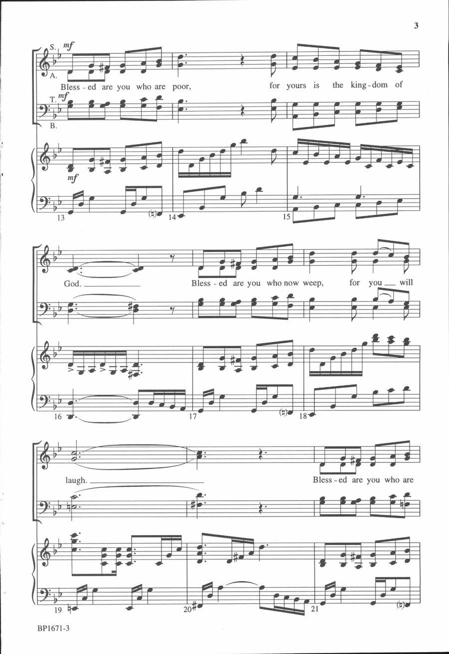 Blessed Are You Blessed Are You 4-Part scores gallery preview page 3