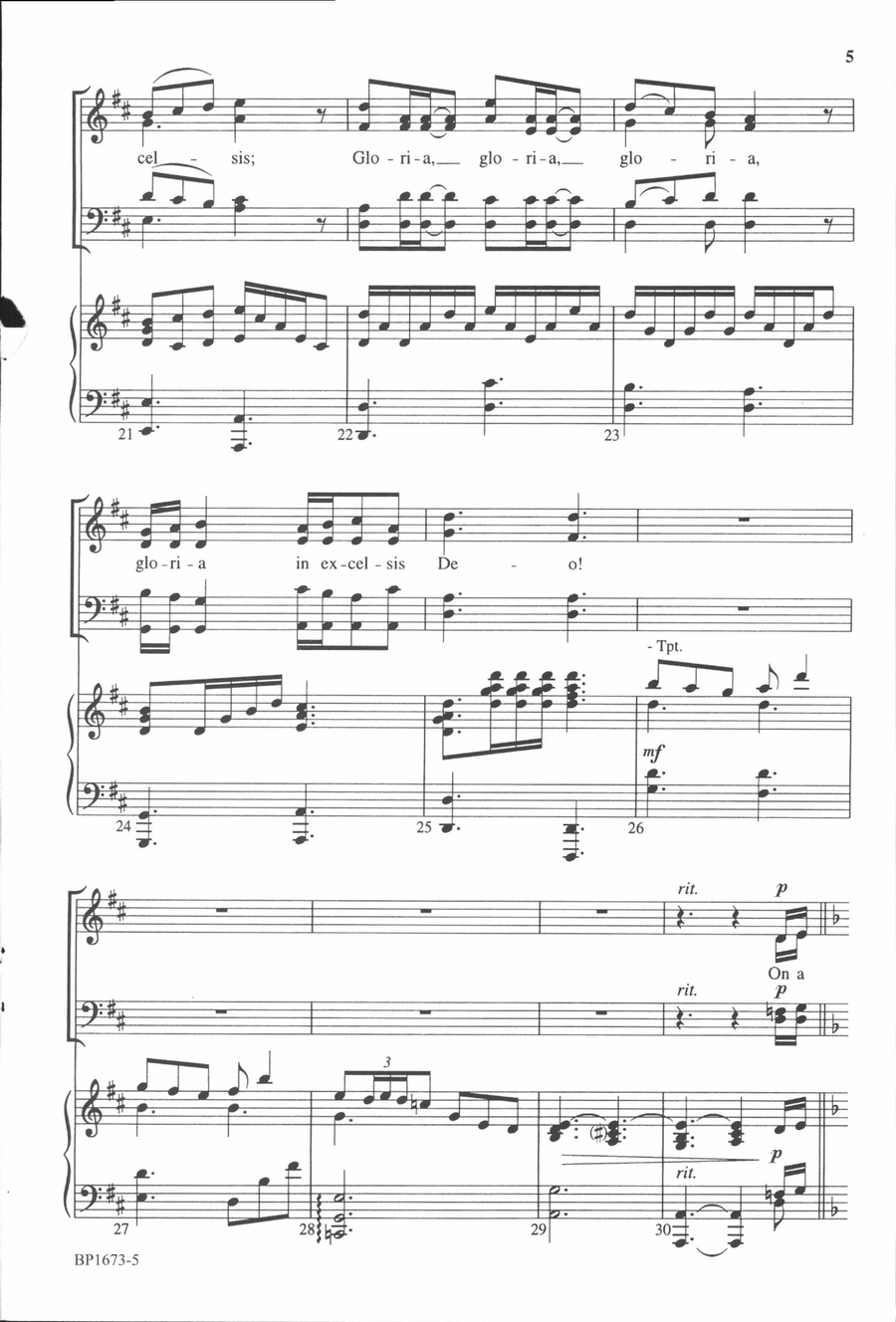 Easter Gloria Easter Gloria 4-Part scores gallery preview page 4