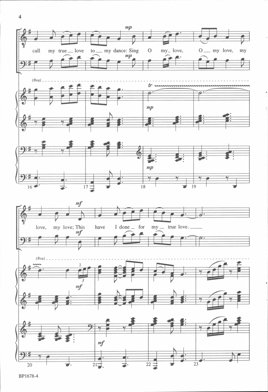Tomorrow Shall Be My Dancing Day - TTBB TTBB scores gallery preview page 4
