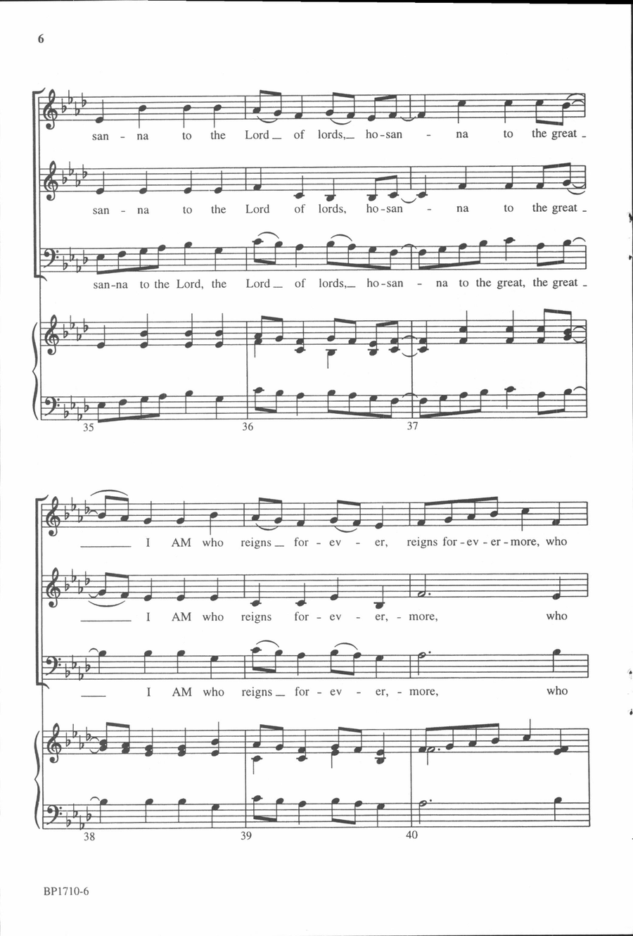 Hosanna to the King Hosanna to the King 4-Part scores gallery preview page 5