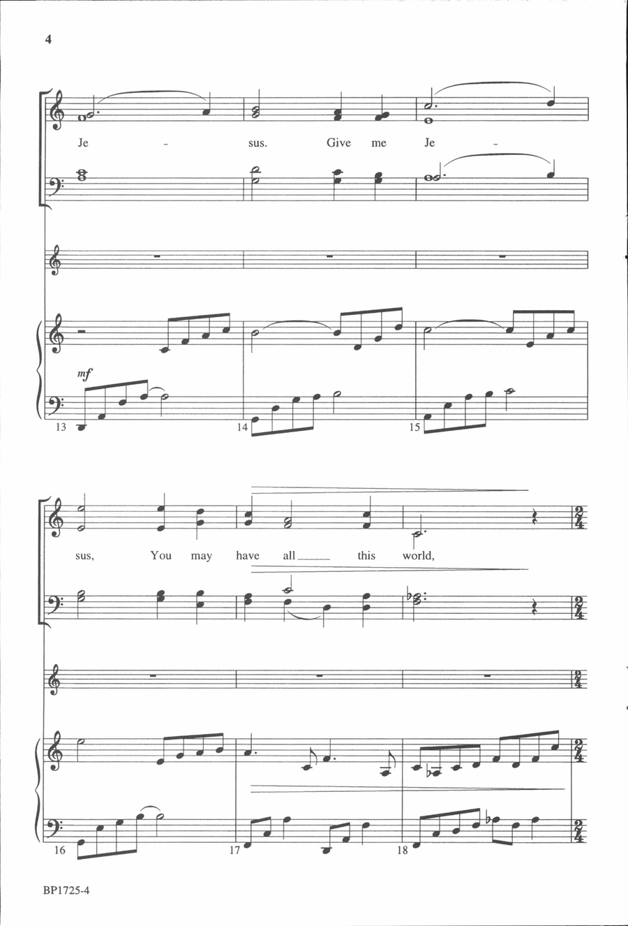 Give Me Jesus - Helvey Give Me Jesus - Helvey 4-Part scores gallery preview page 4