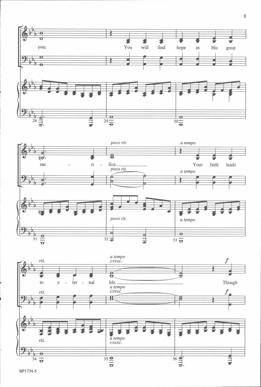 Be Still, and Know That I Am God 4-Part scores gallery preview page 5