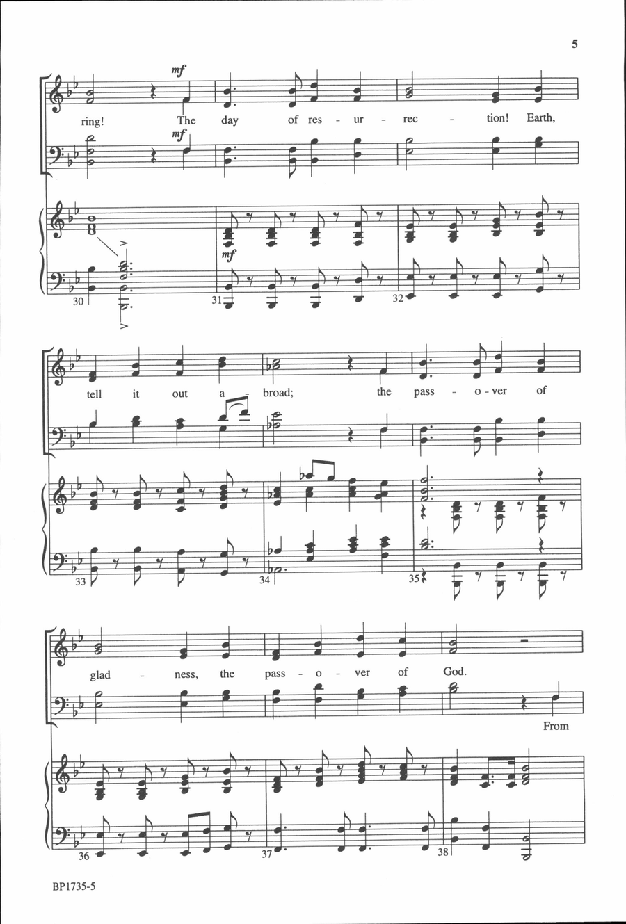 Alleluia, Praise the Risen King! 4-Part scores gallery preview page 5
