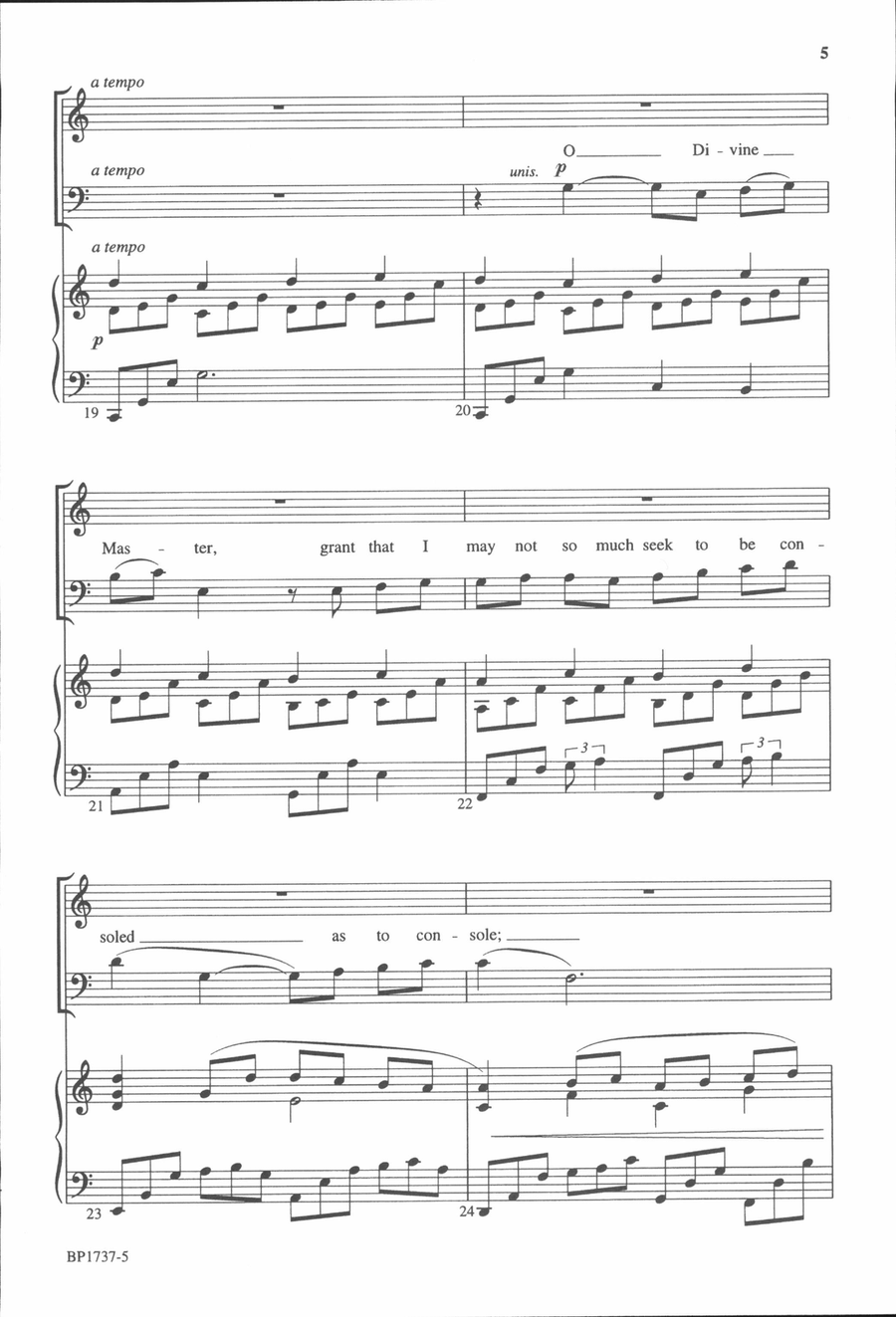 Lord, Make Me an Instrument of Thy Peace 4-Part scores gallery preview page 5