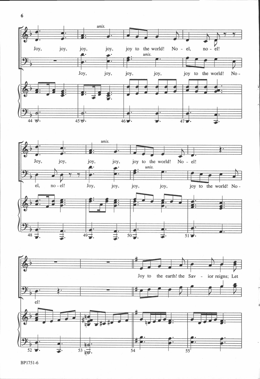 Joy to the World, Noel! Joy to the World, Noel! 4-Part scores gallery preview page 5