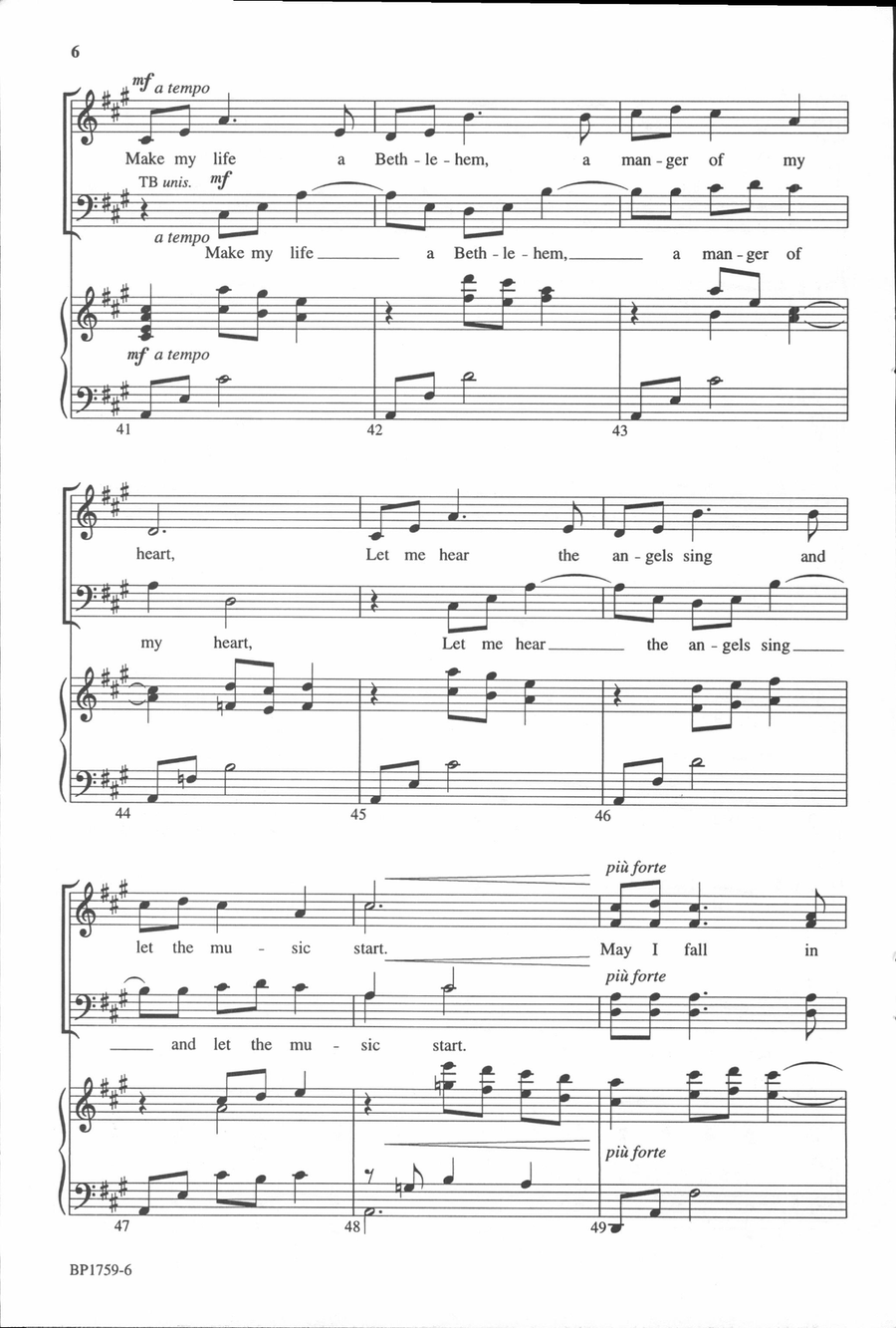 Make My Life a Bethlehem Make My Life a Bethlehem 4-Part scores gallery preview page 5