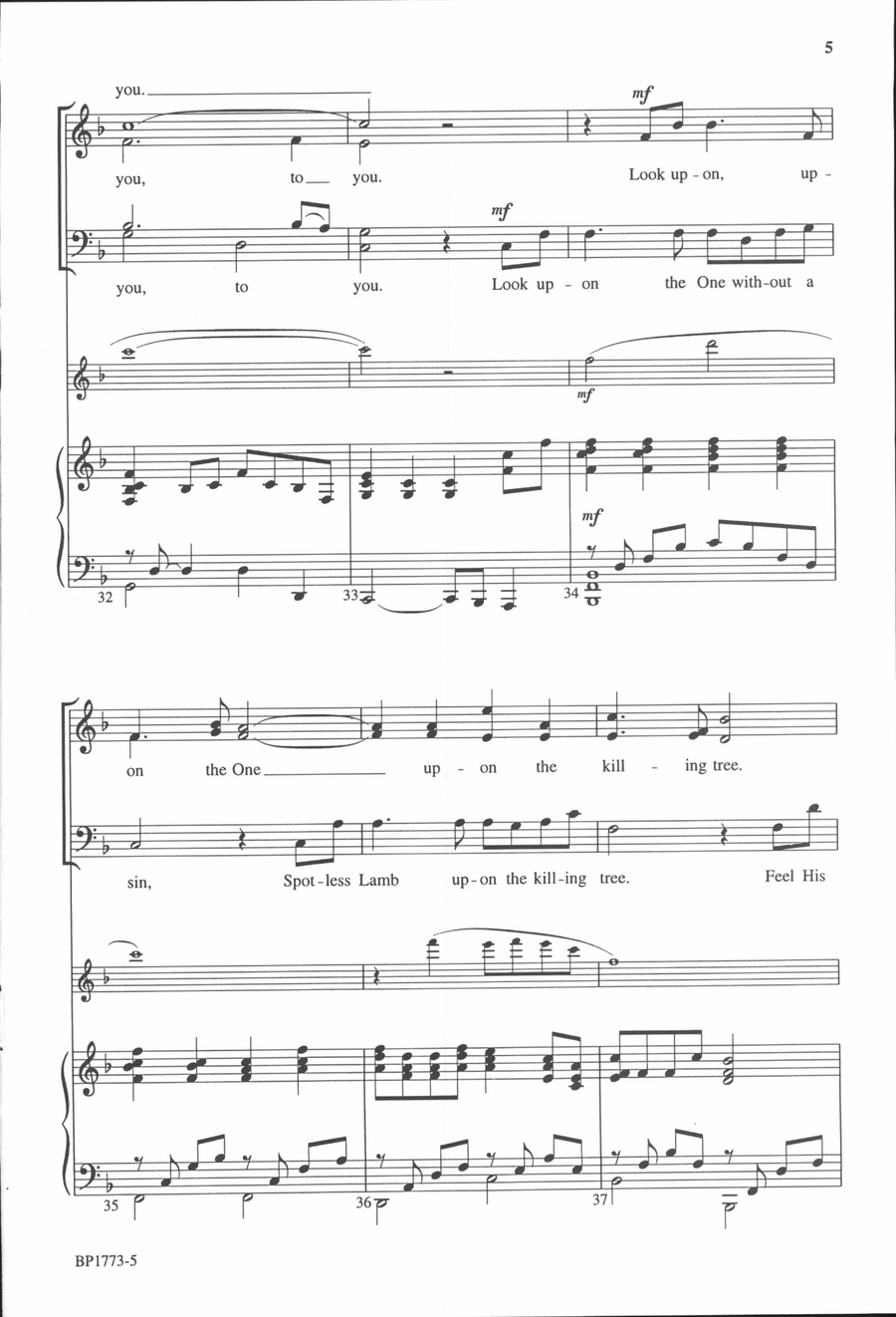 Face the Cross Face the Cross 4-Part scores gallery preview page 5
