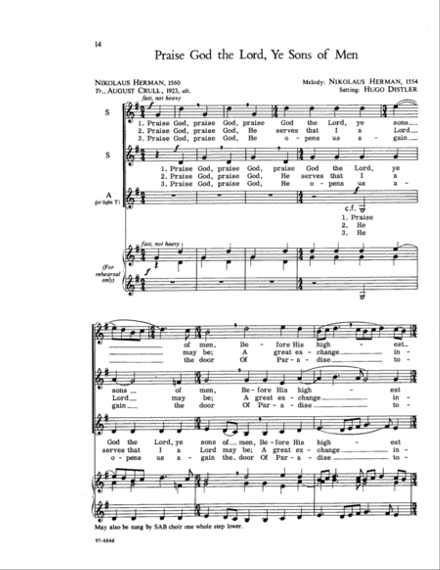 Selections from Der Jahrkreis Choir scores gallery preview page 6