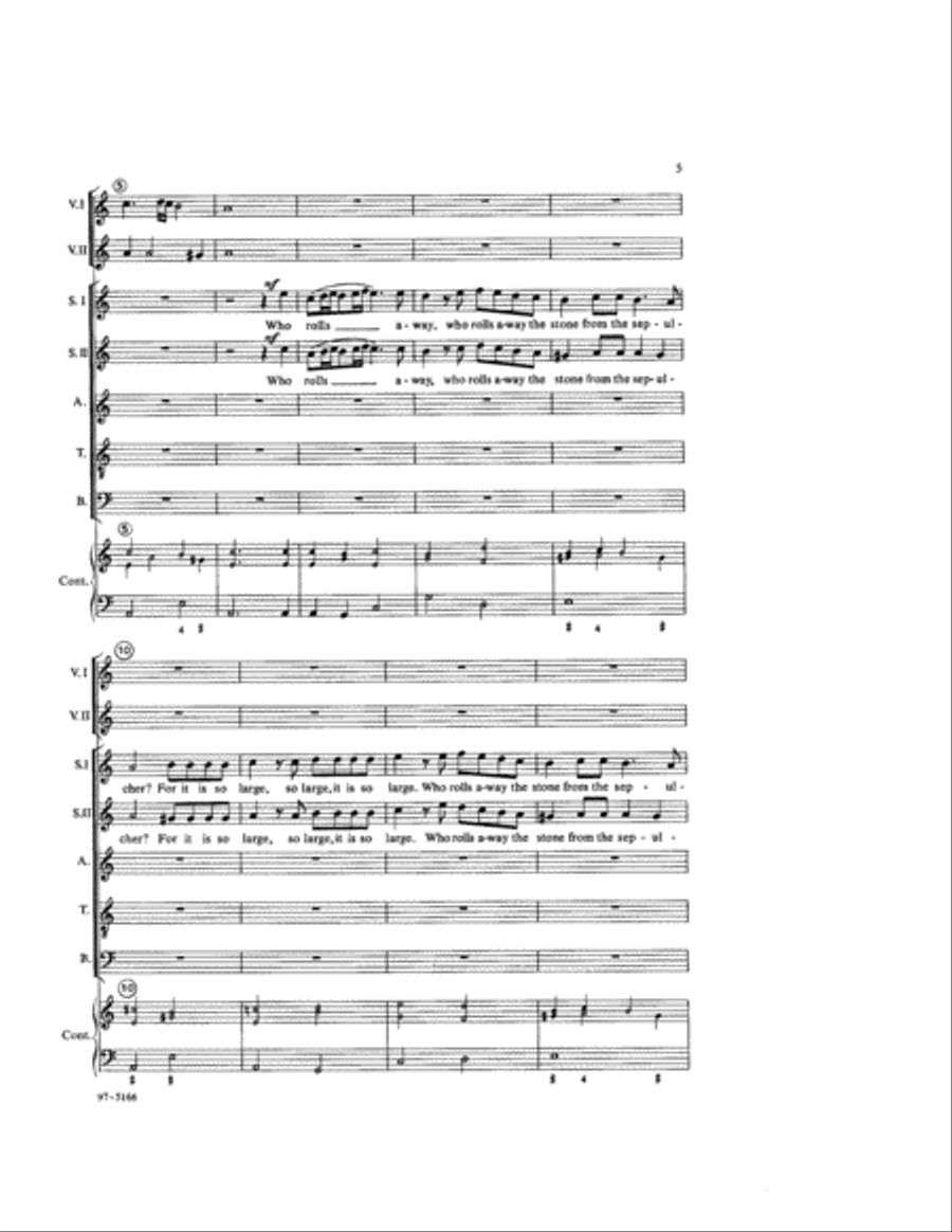 Who Rolls Away the Stone? / Wer waelzet uns den Stein Bassoon scores gallery preview page 3