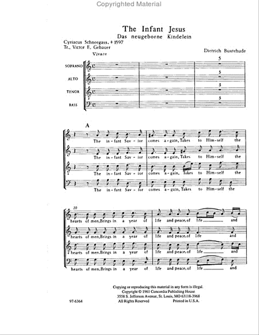 The Infant Jesus / Das neugeborne Kindelein Choir scores gallery preview page 2