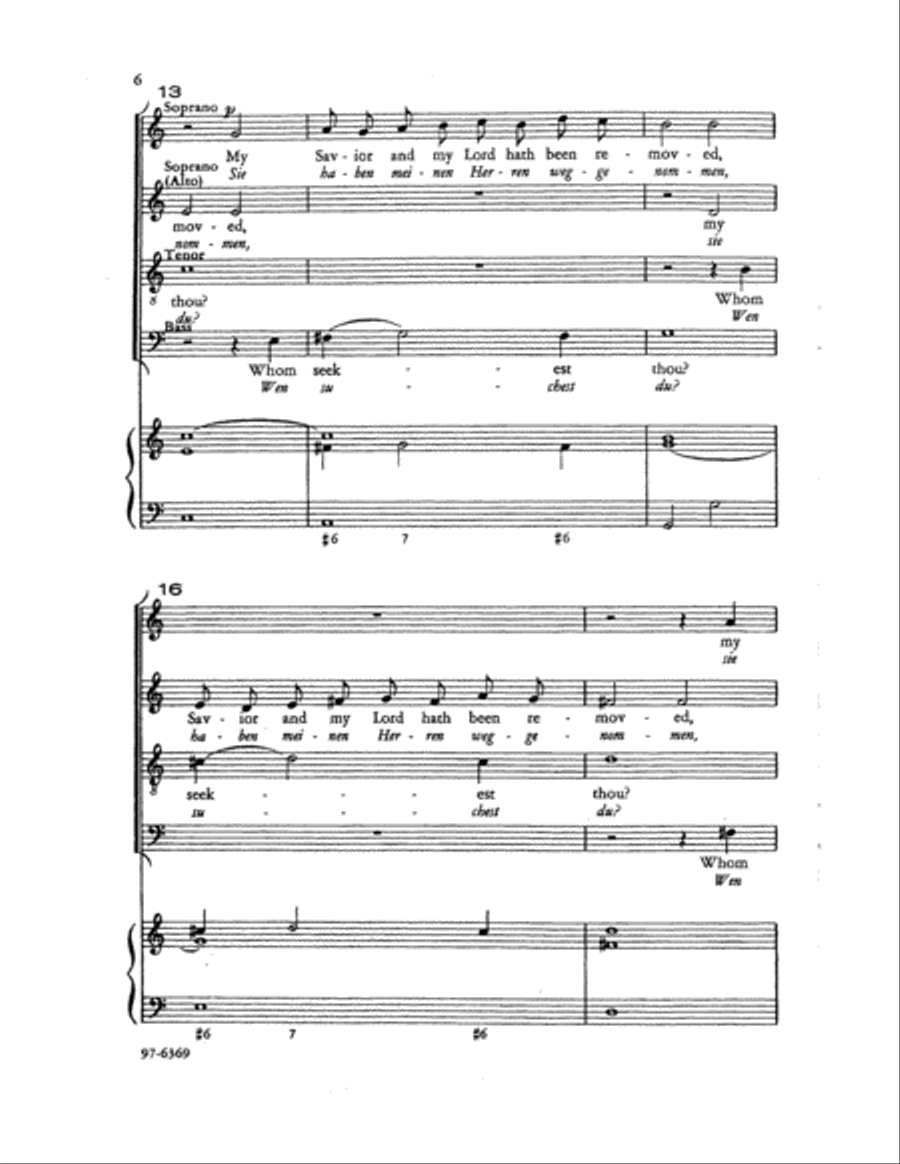 Woman, Why Weepest Thou? / Weib, was weinest du? Choir scores gallery preview page 3