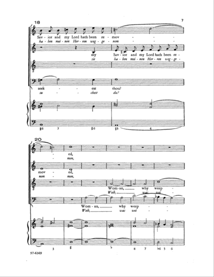Woman, Why Weepest Thou? / Weib, was weinest du? Choir scores gallery preview page 4