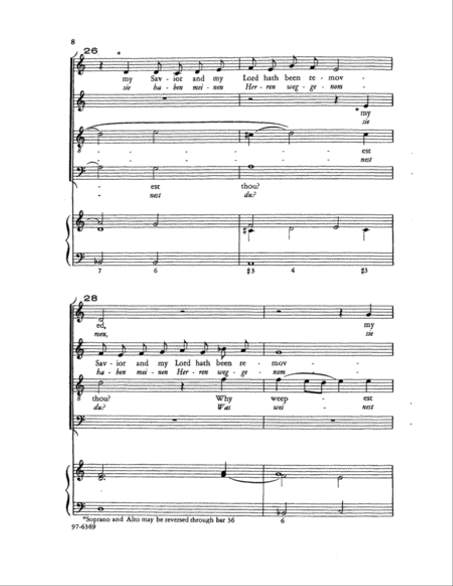 Woman, Why Weepest Thou? / Weib, was weinest du? Choir scores gallery preview page 5
