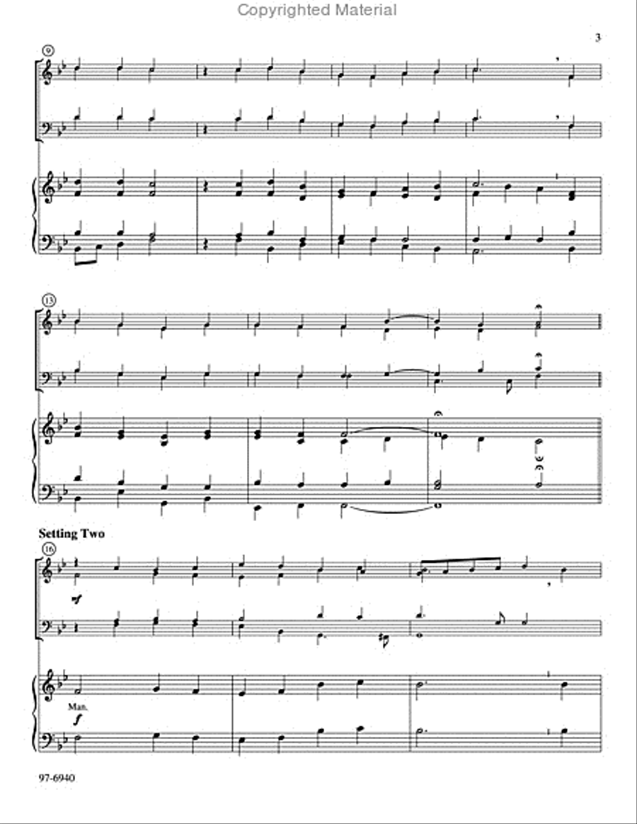 Festive Hymns for Instruments and Organ: Komm, Gott Schoepfer / Come, Holy Ghost, Our Souls Inspire Horn scores gallery preview page 3