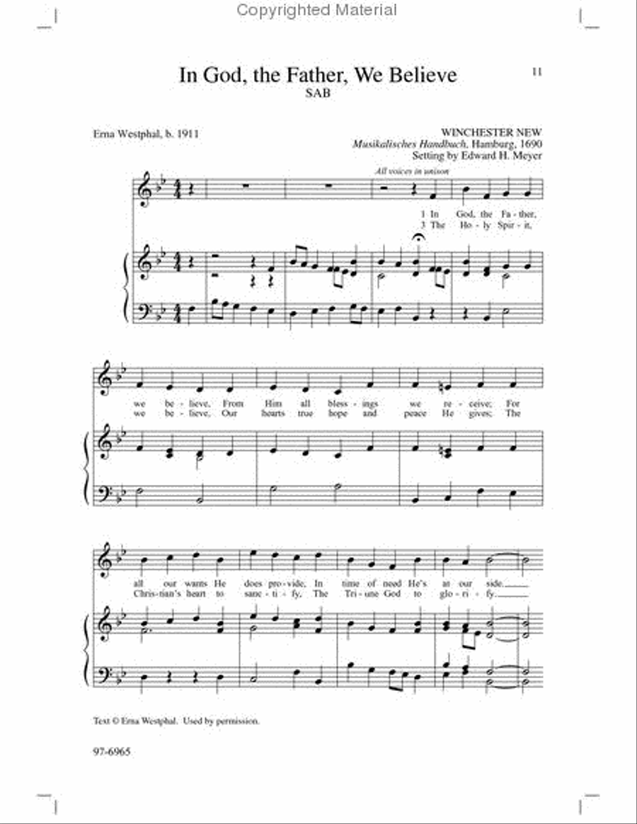 Seven Hymn Settings for Small Parish Choirs Choir scores gallery preview page 3