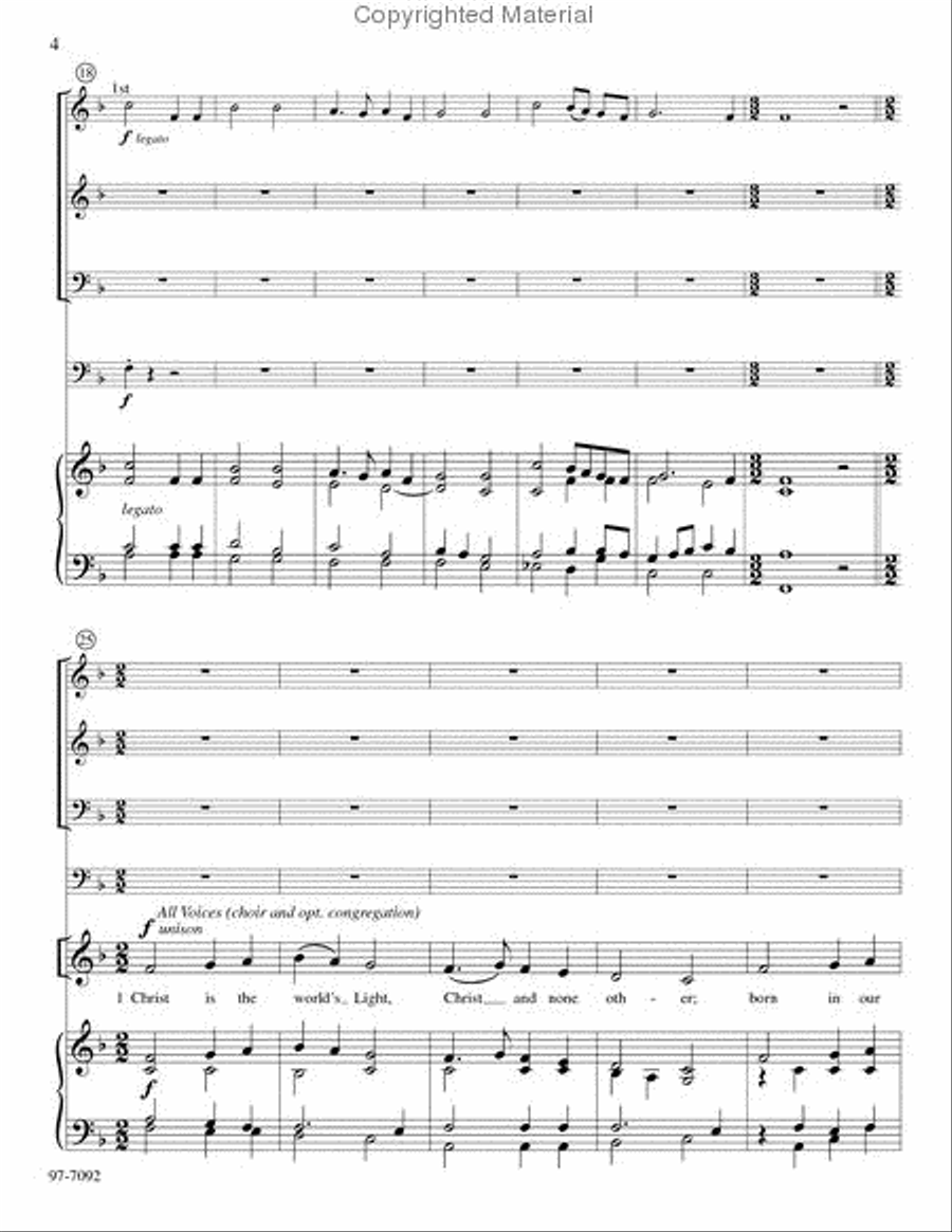 Christ Is the World's Light (Full Score) (Scott) Choir scores gallery preview page 3