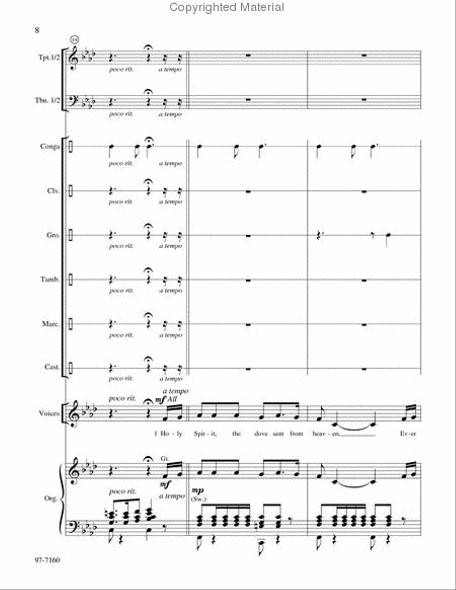 Holy Spirit, the Dove Sent from Heaven Choir scores gallery preview page 3
