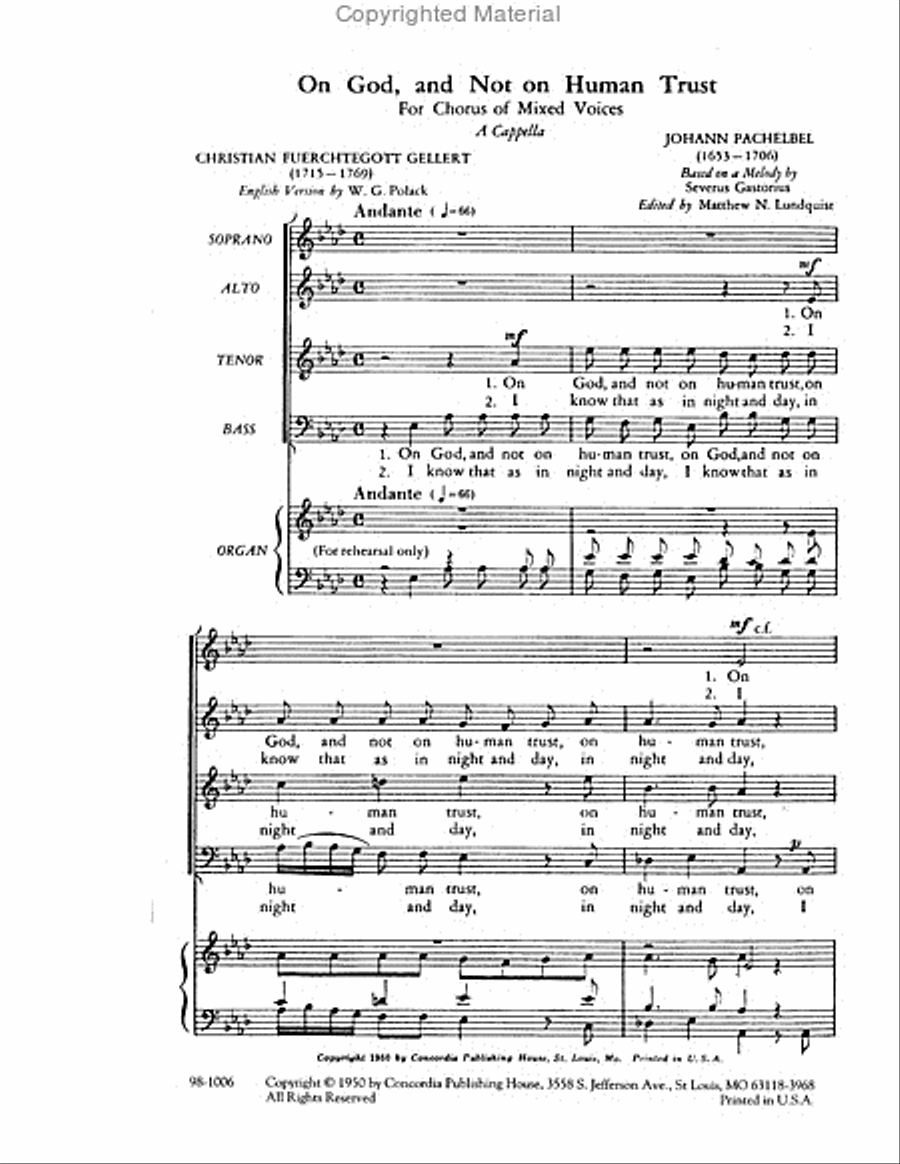 On God and Not on Human Trust Choir scores gallery preview page 2