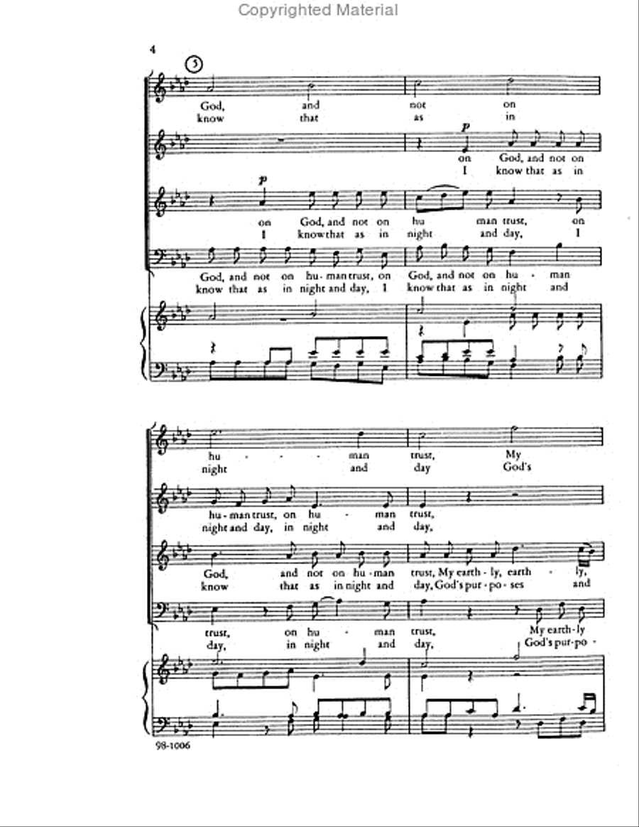On God and Not on Human Trust Choir scores gallery preview page 3