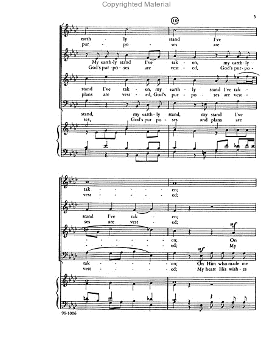On God and Not on Human Trust Choir scores gallery preview page 4