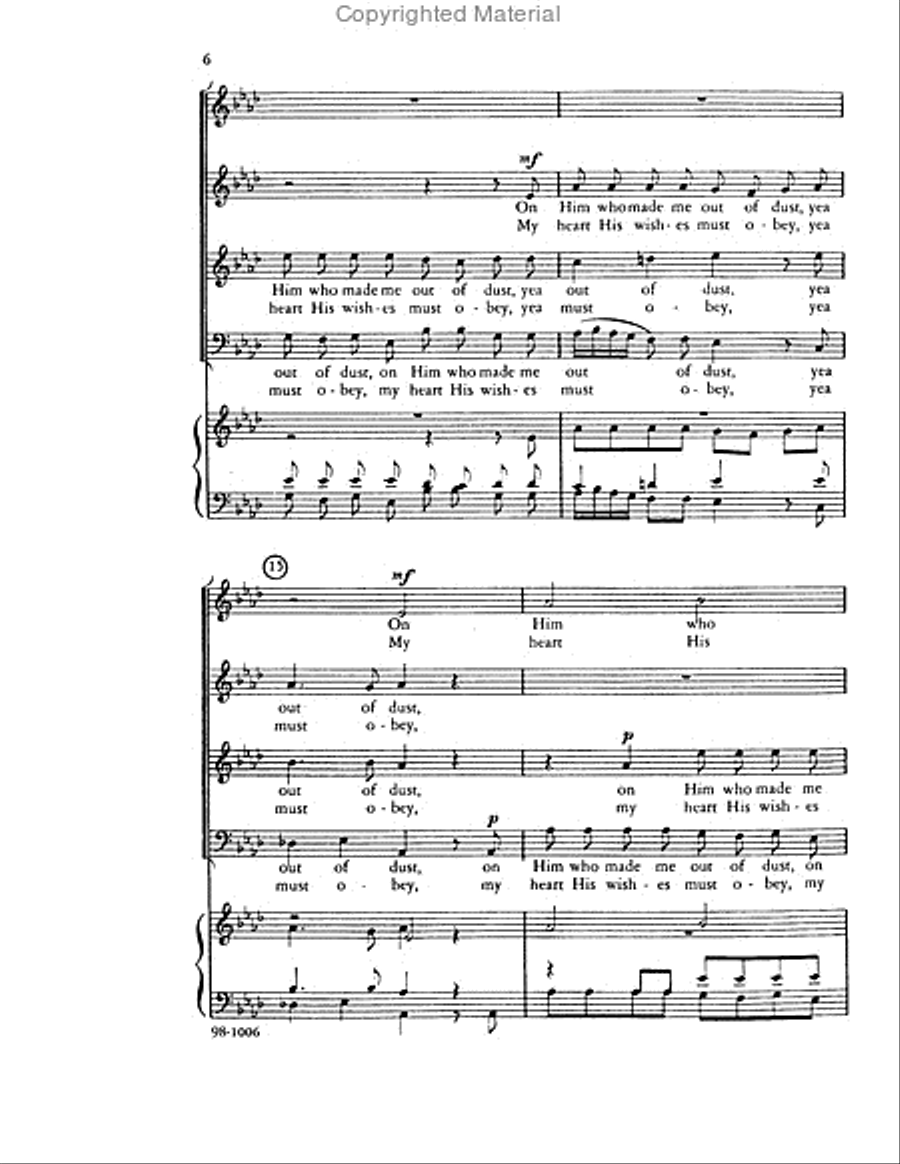 On God and Not on Human Trust Choir scores gallery preview page 5