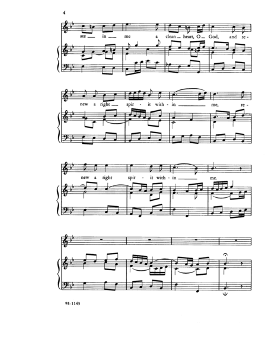 Create in Me a Clean Heart, O God (Bouman) Choir scores gallery preview page 3