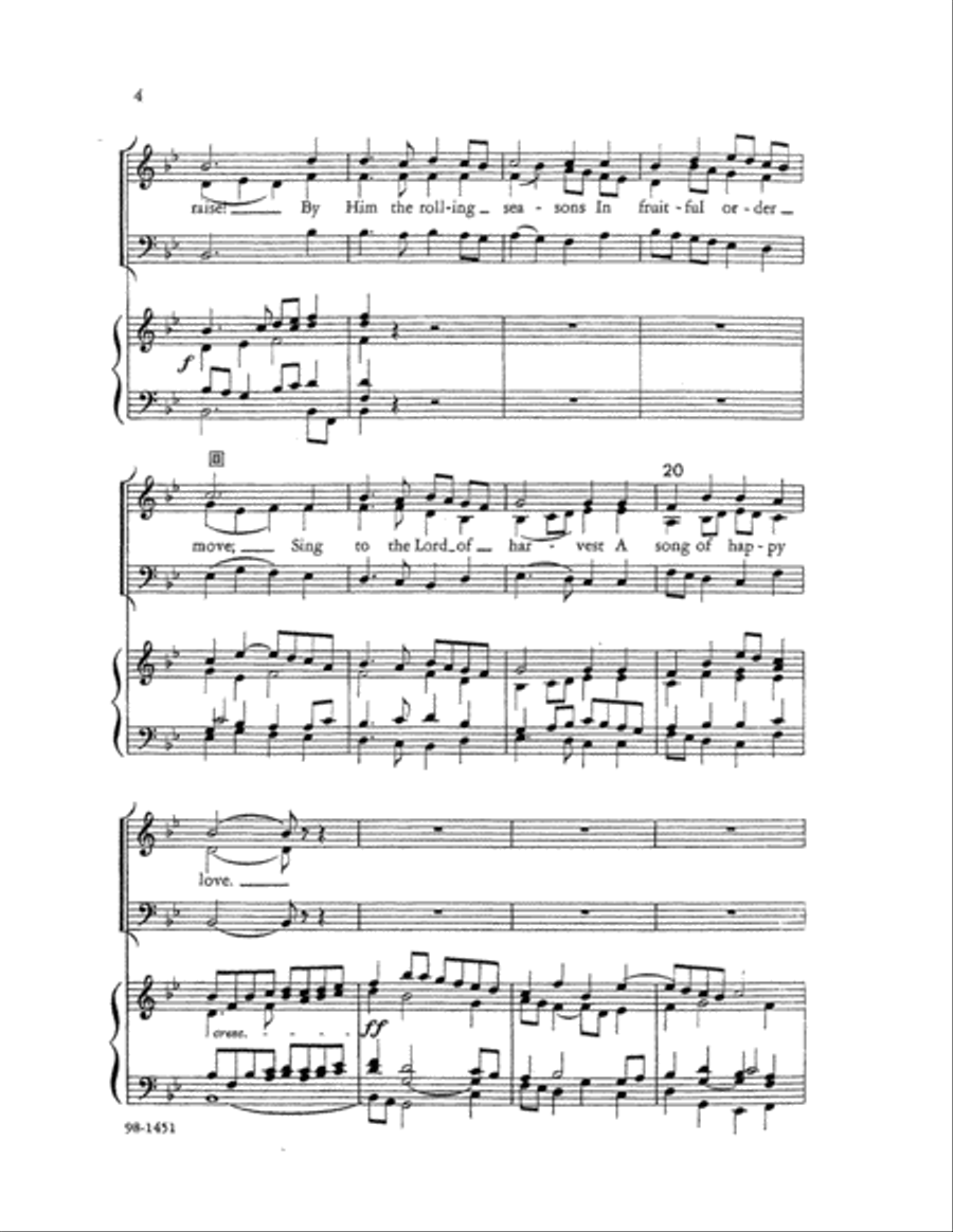 Sing to the Lord of Harvest (Willan) - SAB Choir scores gallery preview page 3