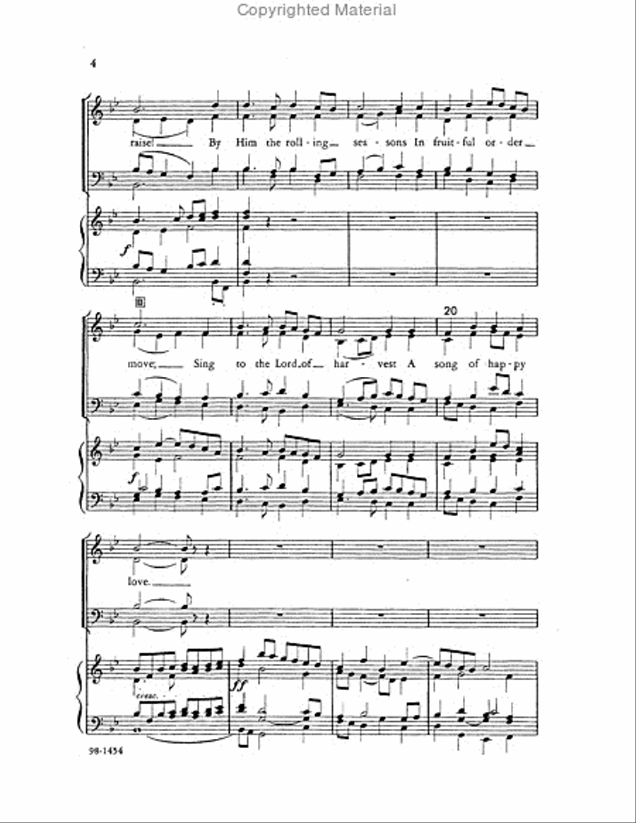 Sing to the Lord of Harvest (Willan) - SATB and Jr. Choir Choir scores gallery preview page 3