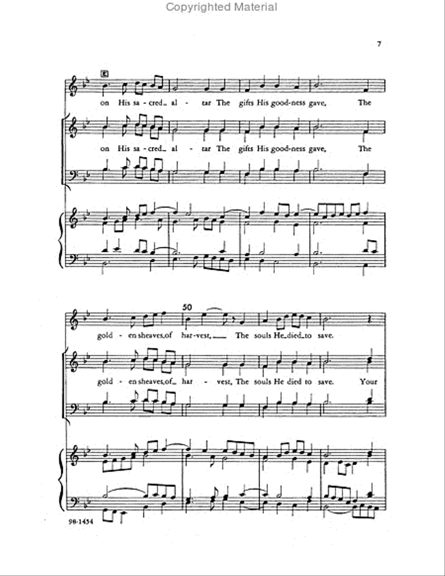 Sing to the Lord of Harvest (Willan) - SATB and Jr. Choir Choir scores gallery preview page 6
