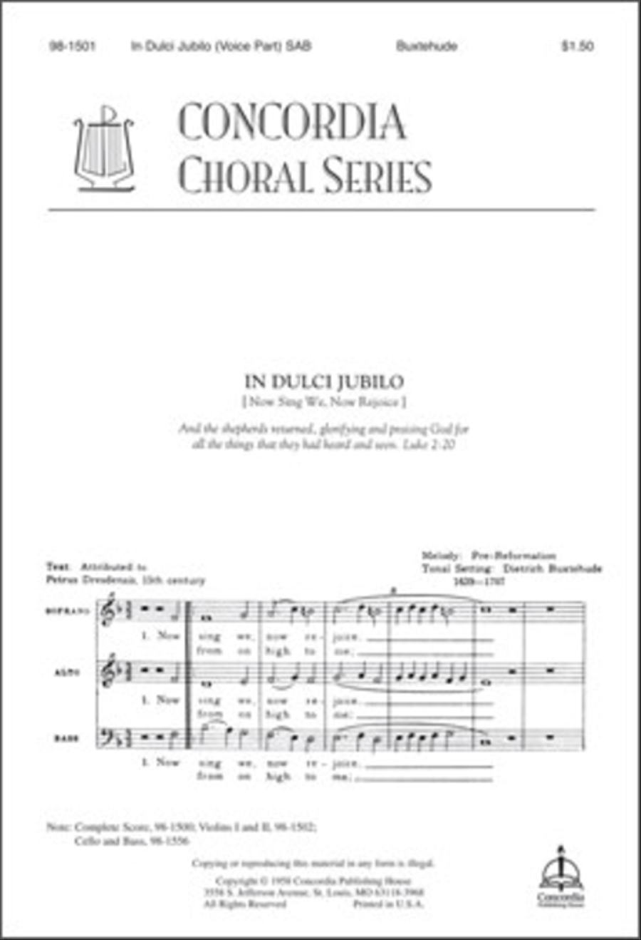 In dulci jubilo / Now Sing We, Now Rejoice Choir scores gallery preview page 1